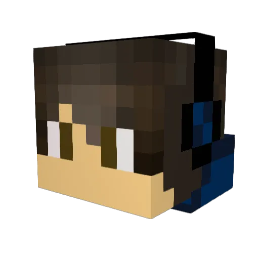 Kaosking8 Minecraft avatar head, 3D render