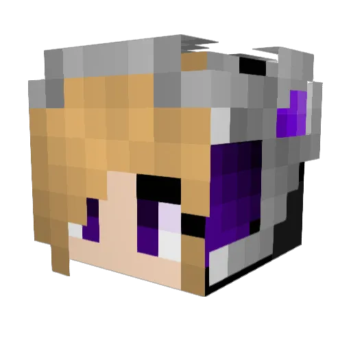 KaosuC Minecraft avatar head, 3D render