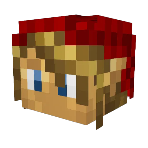 KaoticCupcake Minecraft avatar head, 3D render