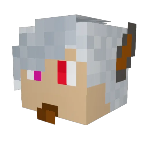 KaoticKrows Minecraft avatar head, 3D render