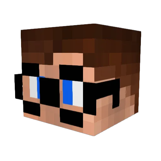 Kap9r Minecraft avatar head, 3D render