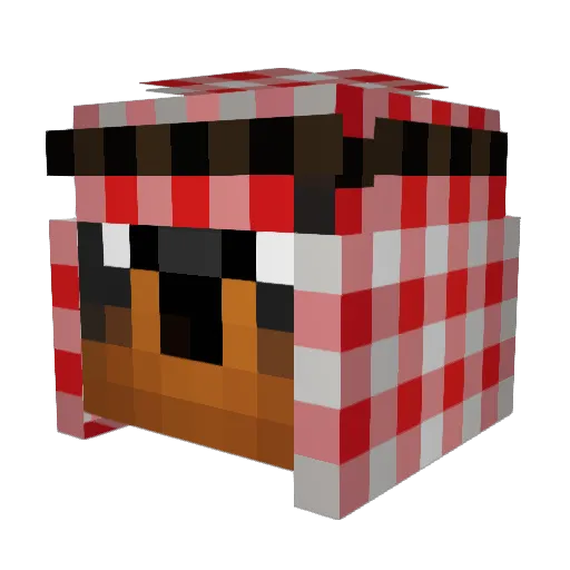 Kapa02 Minecraft avatar head, 3D render