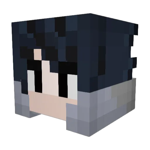 Kapachi Minecraft avatar head, 3D render