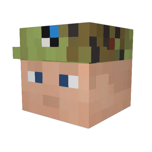 Kapakapsar Minecraft avatar head, 3D render