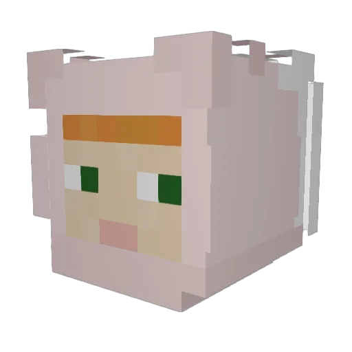 Kapakp Minecraft avatar head, 3D render