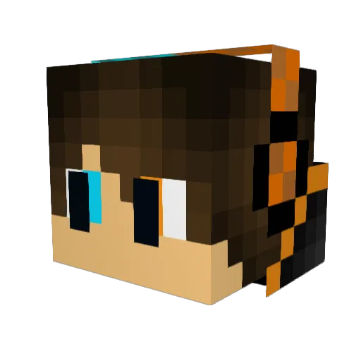Kapatajsmanis Minecraft avatar head, 3D render