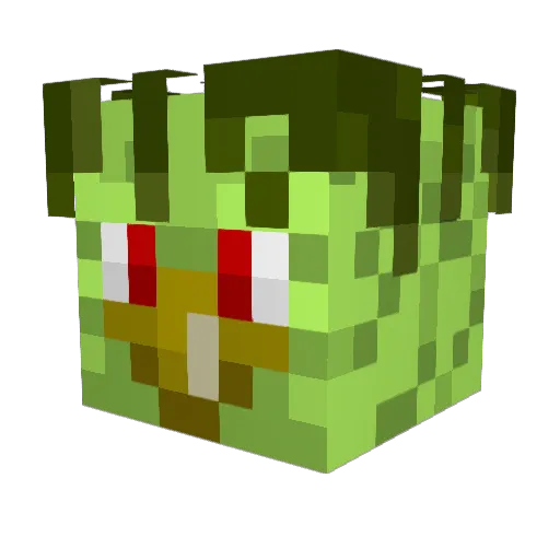 Kapden Minecraft avatar head, 3D render