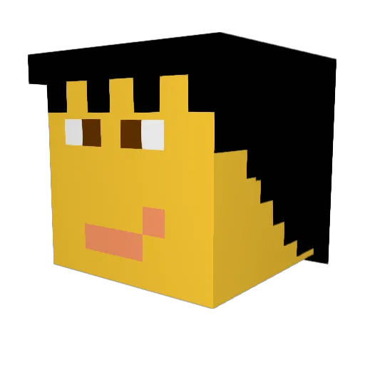 Kapellmeister Minecraft avatar head, 3D render