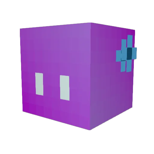 Kapewu Minecraft avatar head, 3D render