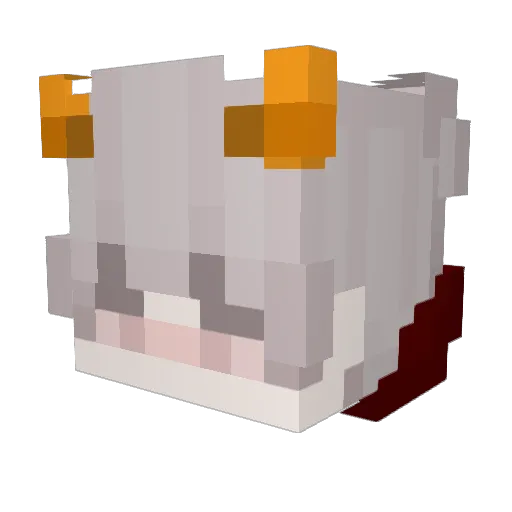 Kapfix Minecraft avatar head, 3D render