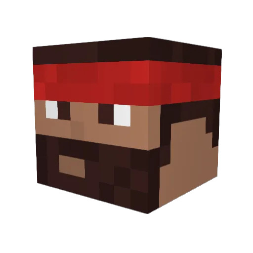 KapiDS Minecraft avatar head, 3D render