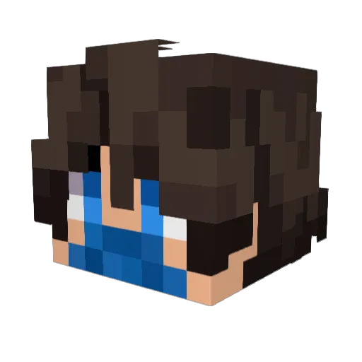 Kapii_i Minecraft avatar head, 3D render