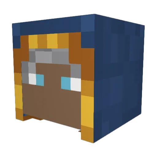 Kapilonek Minecraft avatar head, 3D render