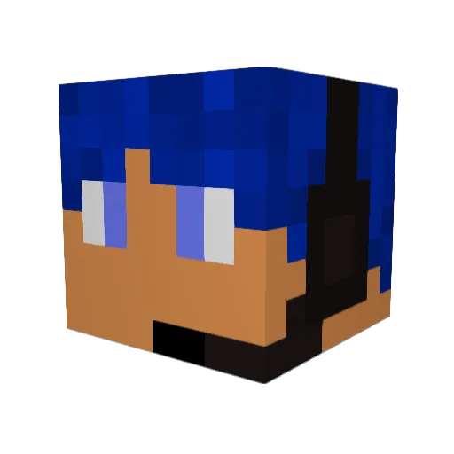 Kapimozr Minecraft avatar head, 3D render