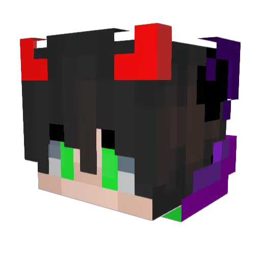 Kapirelo Minecraft avatar head, 3D render