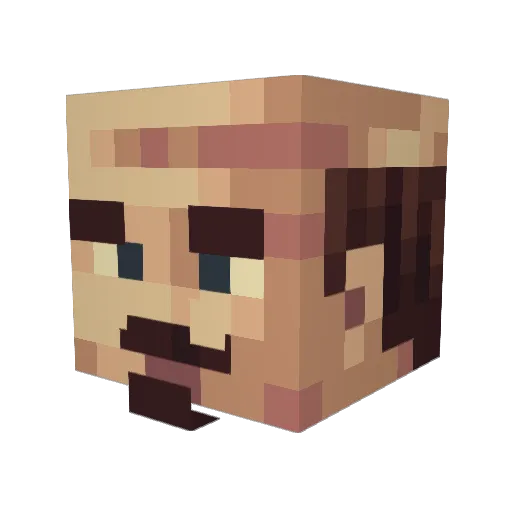 Kapiryii Minecraft avatar head, 3D render