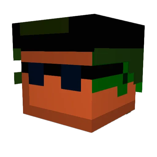KapitanOpoleo Minecraft avatar head, 3D render