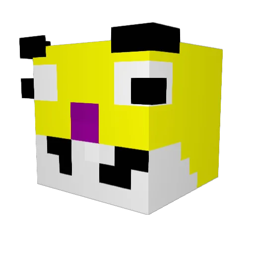 Kapitanik Minecraft avatar head, 3D render