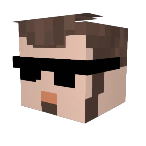 Kapitein_Klonk Minecraft avatar head, 3D render