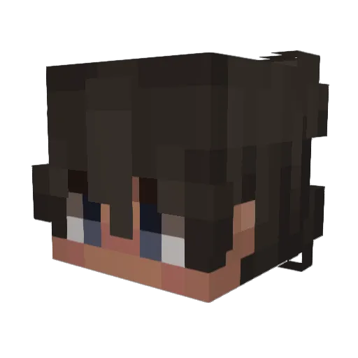 Kapken Minecraft avatar head, 3D render