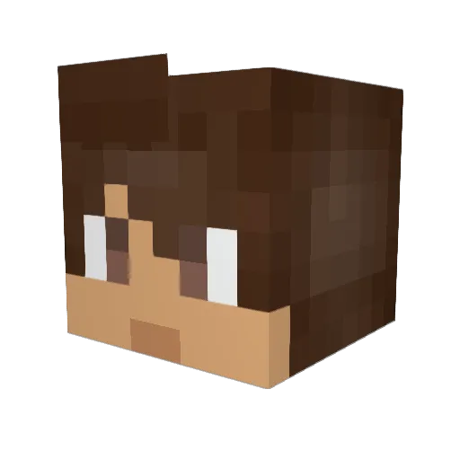 Kapm4n Minecraft avatar head, 3D render