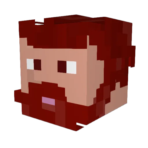 KaporTV Minecraft avatar head, 3D render