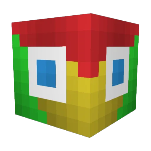 Kappa6000 Minecraft avatar head, 3D render