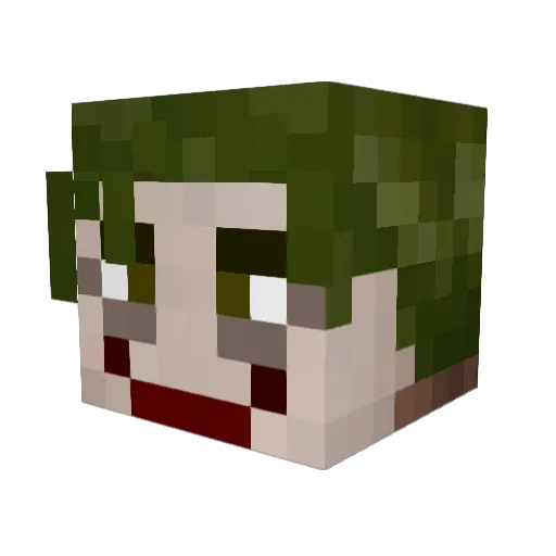 KappaBleu Minecraft avatar head, 3D render