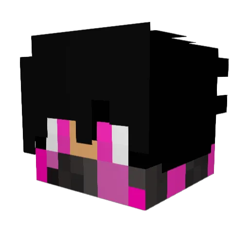 KappaFire Minecraft avatar head, 3D render