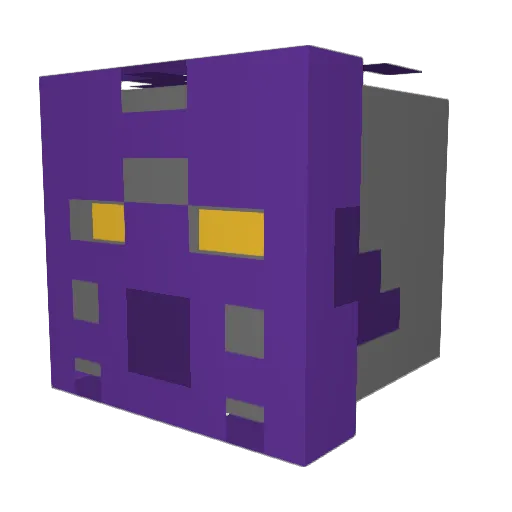 KappaKami Minecraft avatar head, 3D render