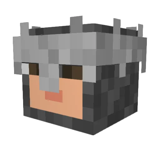 Kappalex Minecraft avatar head, 3D render