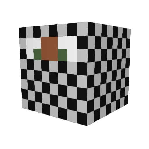 Kappen Minecraft avatar head, 3D render