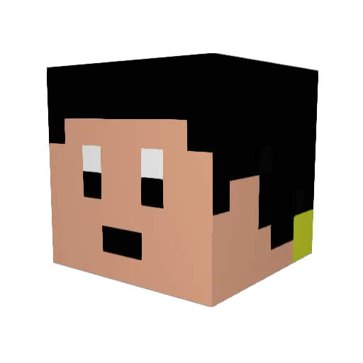 Kapper010 Minecraft avatar head, 3D render