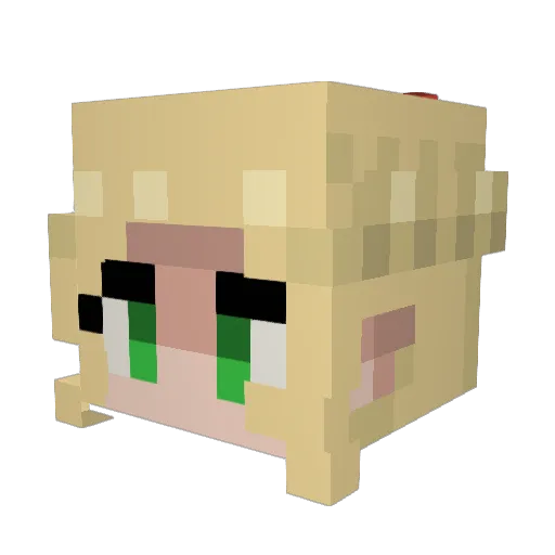 Kappex Minecraft avatar head, 3D render
