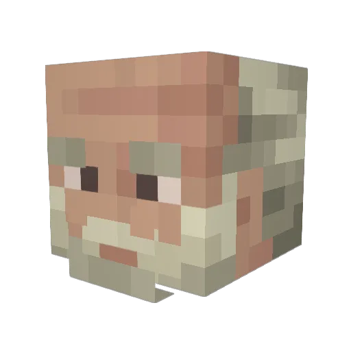 Kappie13 Minecraft avatar head, 3D render