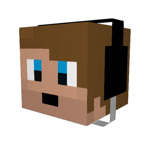 Kappie37 Minecraft avatar head, 3D render
