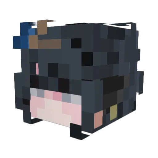 KappyGaming Minecraft avatar head, 3D render