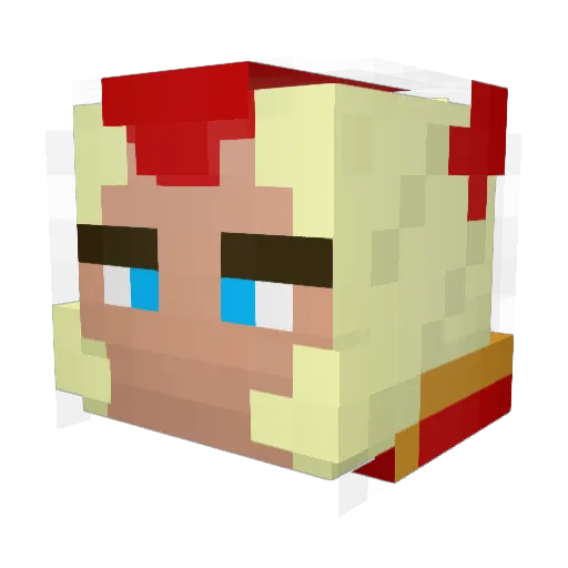 KapriUwU Minecraft avatar head, 3D render