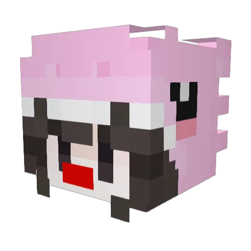 Kaprocite Minecraft avatar head, 3D render