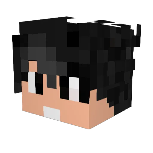Kaprone Minecraft avatar head, 3D render
