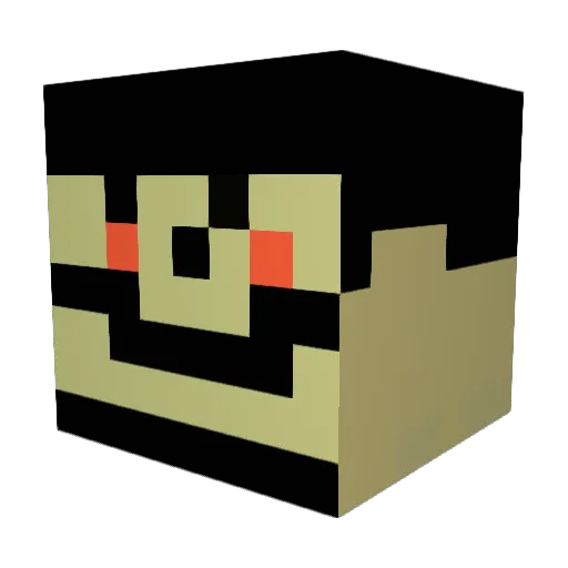 Kapsaussike Minecraft avatar head, 3D render