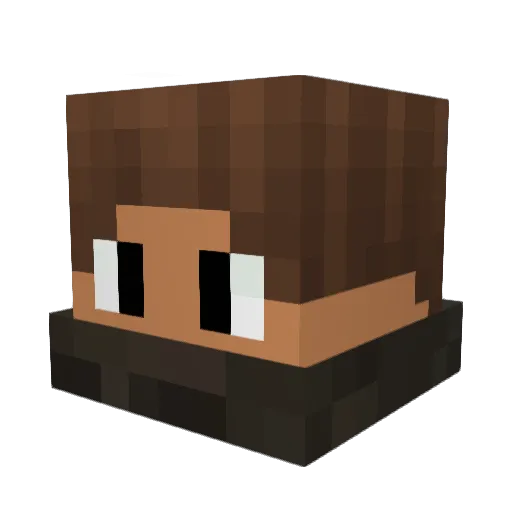 Kapslomo Minecraft avatar head, 3D render