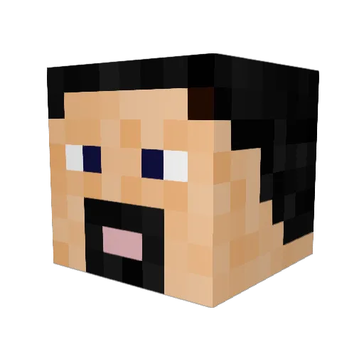 Kapssel Minecraft avatar head, 3D render