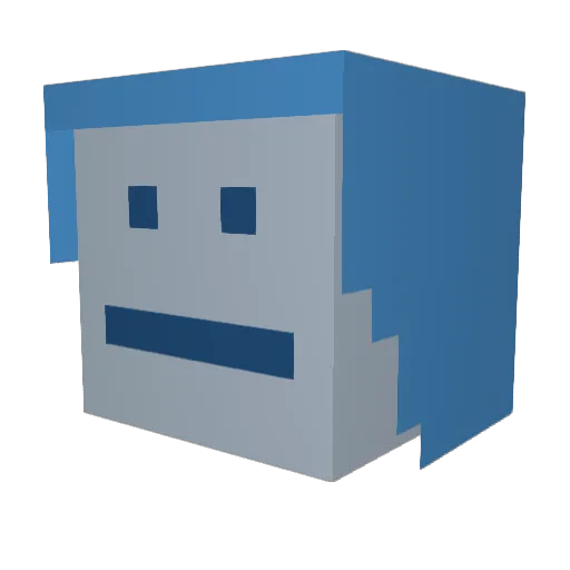 KaptainClutch Minecraft avatar head, 3D render
