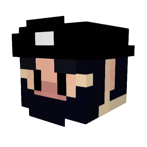 Kaptein_Haddock Minecraft avatar head, 3D render