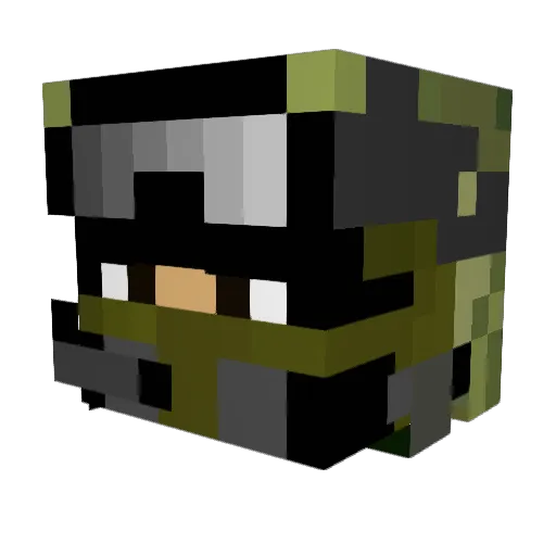 KaptenLjusis Minecraft avatar head, 3D render