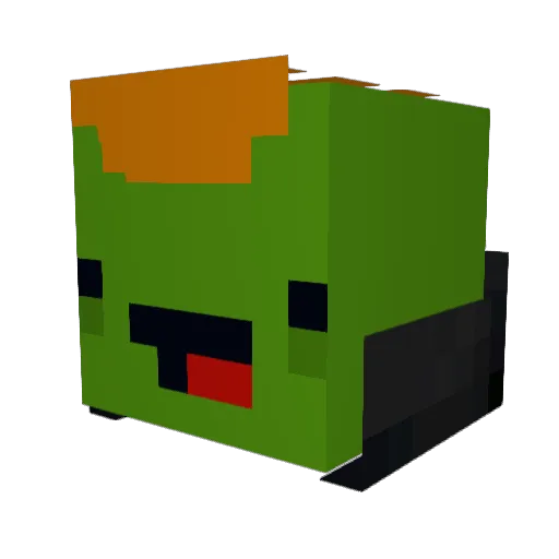 KaptenOnion Minecraft avatar head, 3D render