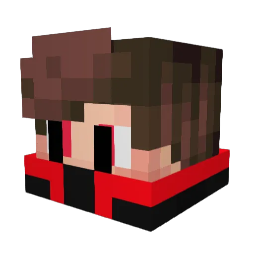 Kaptenjay Minecraft avatar head, 3D render
