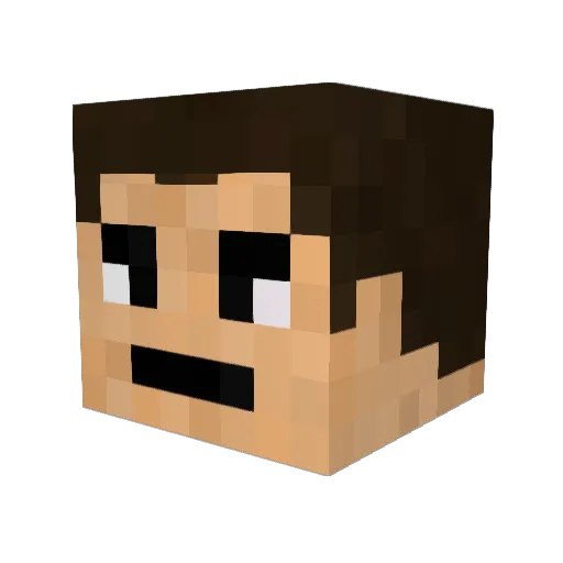 KaptinKrunch00 Minecraft avatar head, 3D render