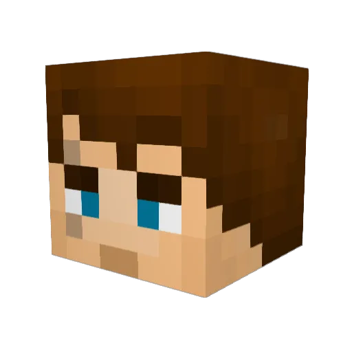Kaptivia Minecraft avatar head, 3D render